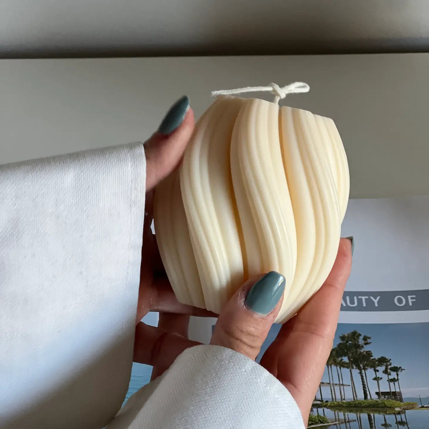 Swirl Sculptural Candle