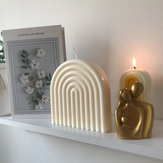 Rainbow arch candle