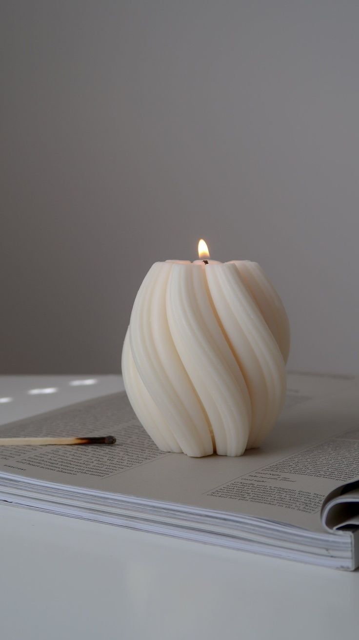 Swirl Sculptural Candle